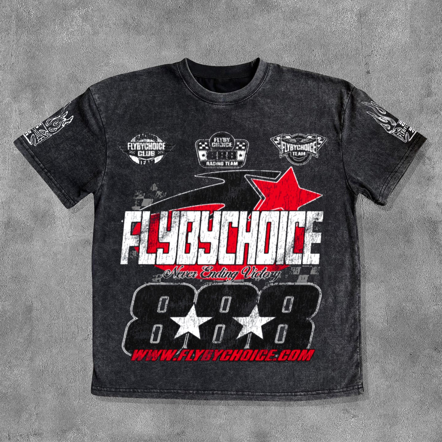 Flybychoice Washed Distressed Short Sleeve T-Shirt