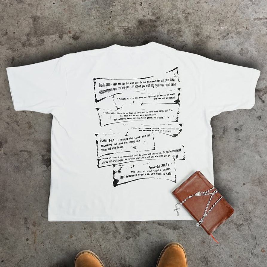 In God We Trust Letters Print Short Sleeve T-Shirt