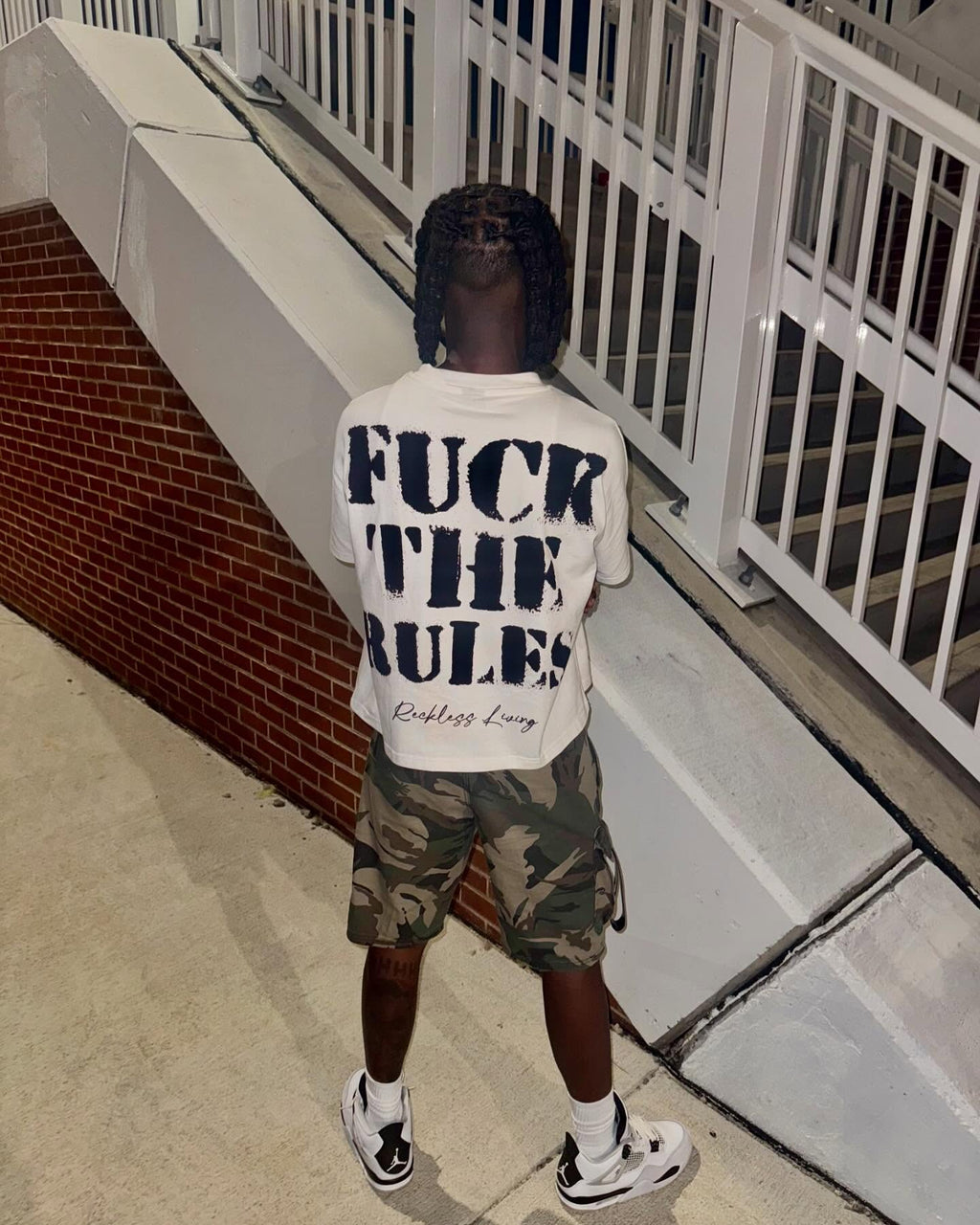 Casual round neck cropped printed T-shirt