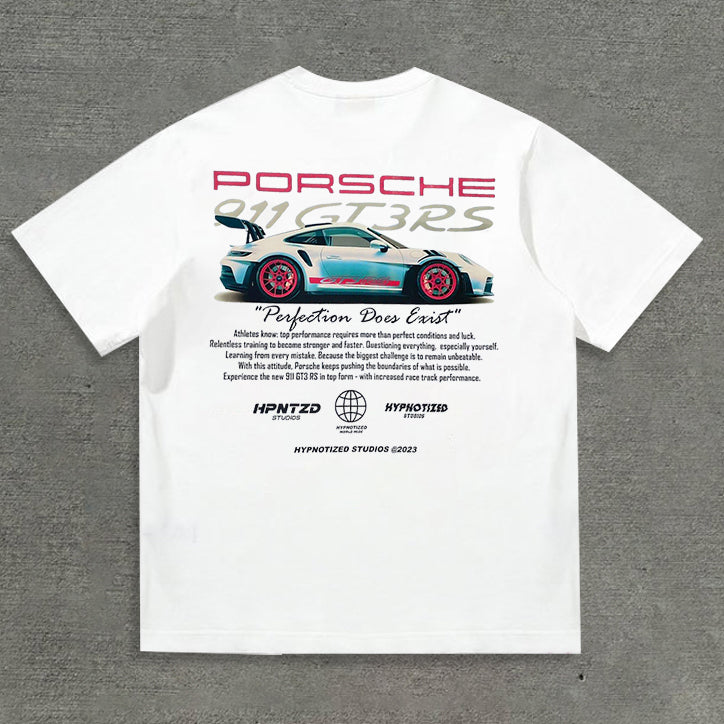 Fashionable personalized racing print T-shirt