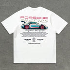 Fashionable personalized racing print T-shirt