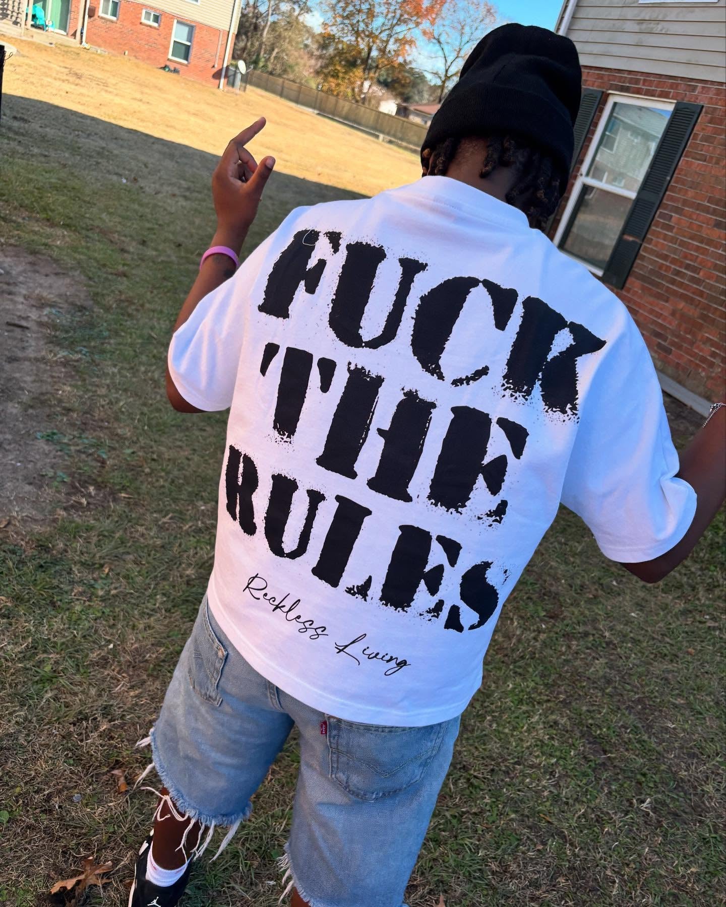 Casual round neck cropped printed T-shirt