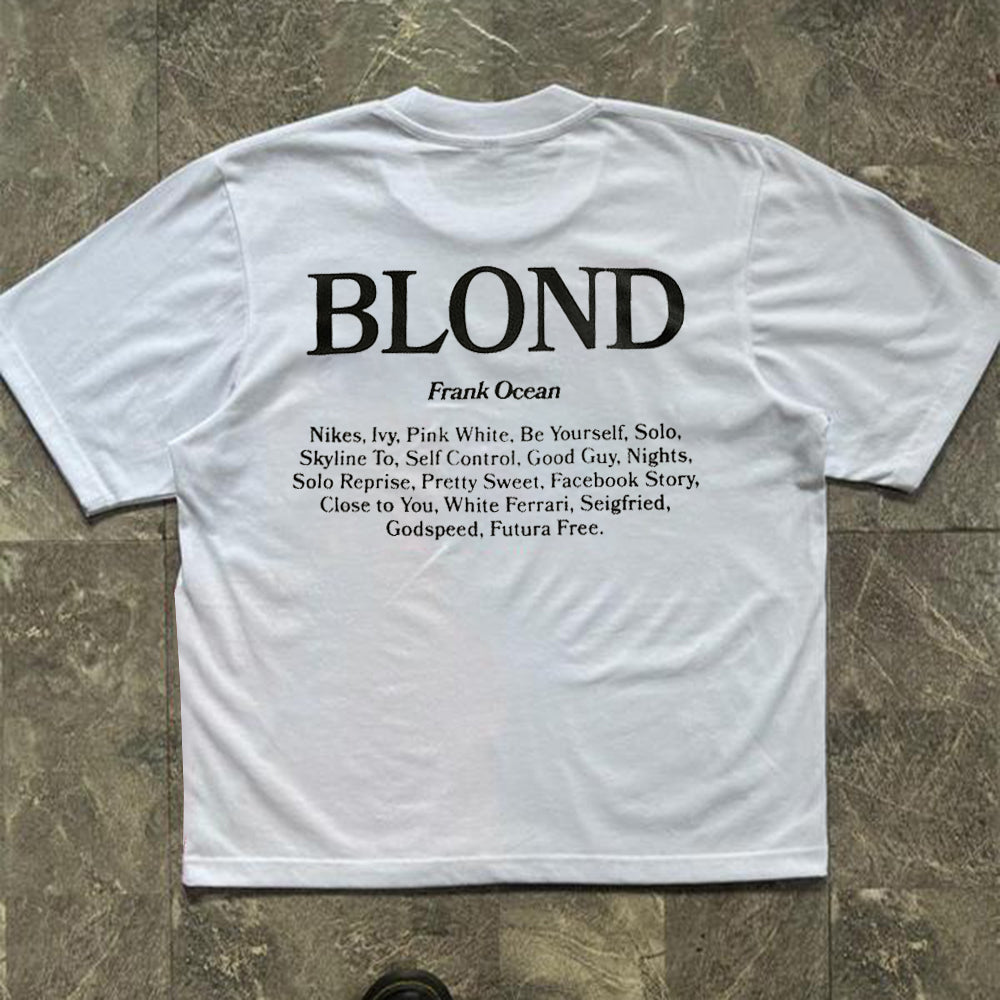 Character Blond Print Short Sleeve T-Shirt