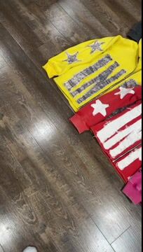 Lucky Star Patches Casual Street Zip Hoodie