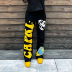 Casual personalized monogram pattern trousers