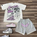 The Brain Print T-shirt Shorts Two-Piece Set